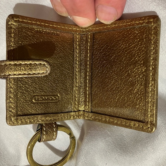 RARE Coach Legacy Stripes Photo Keychain - Picture 8 of 10